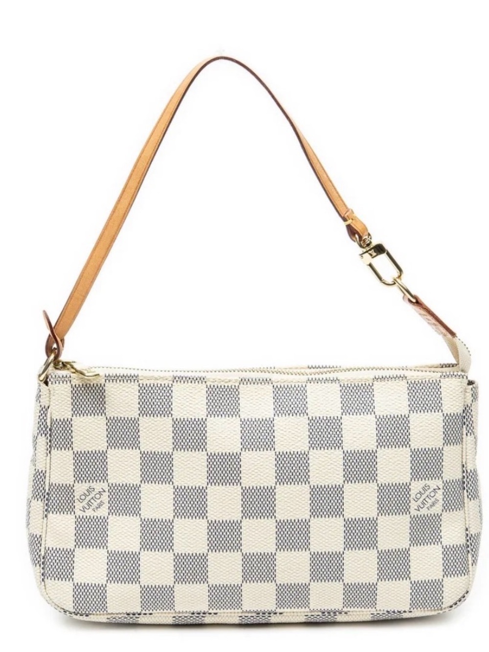 Louis Vuitton Cream & Light Gray Damier Azur Shoulder Pochette